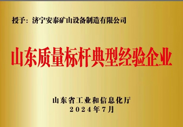 山東質(zhì)量標(biāo)桿典型經(jīng)驗(yàn)企業(yè)